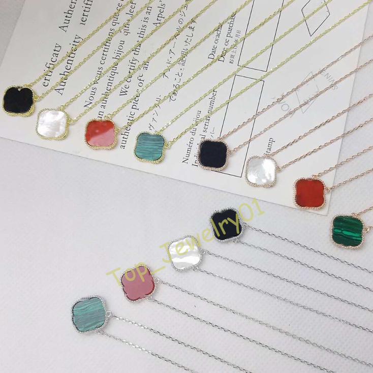 

Womans designer luxury designer necklaces inlaid with natural agate white shell material non allergic sweat resistant and never fade