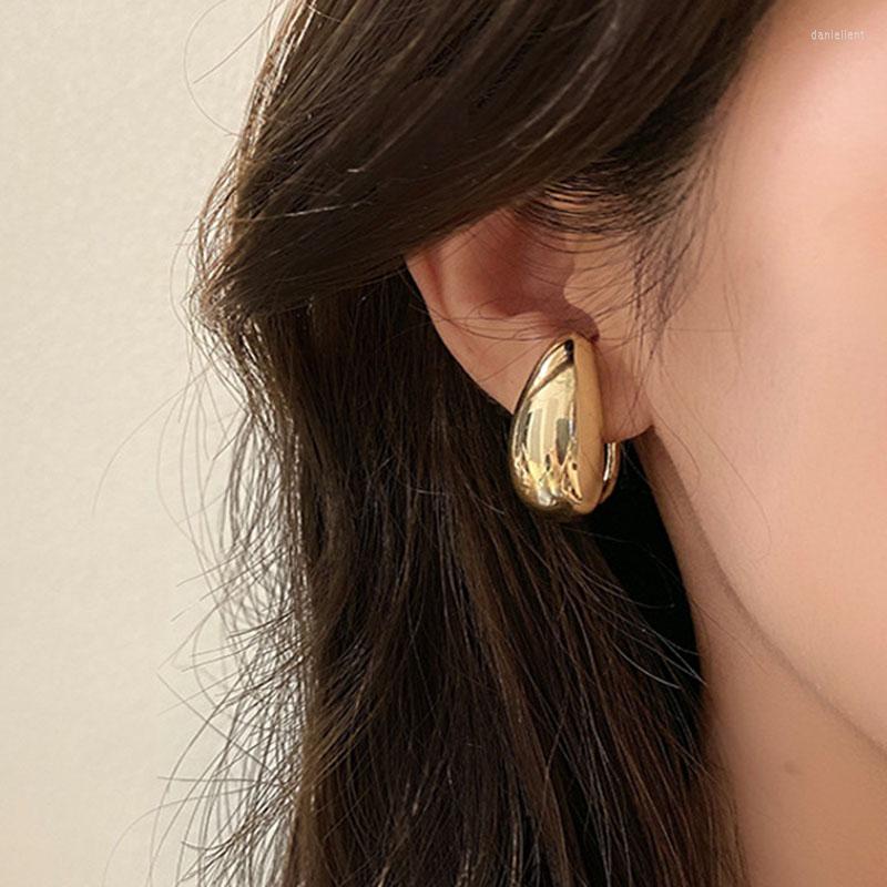 

Backs Earrings High Sense No Piercing Gold Color Metal Clip For Women Korean Retro Simple Charms Ear Jewelry Accessory