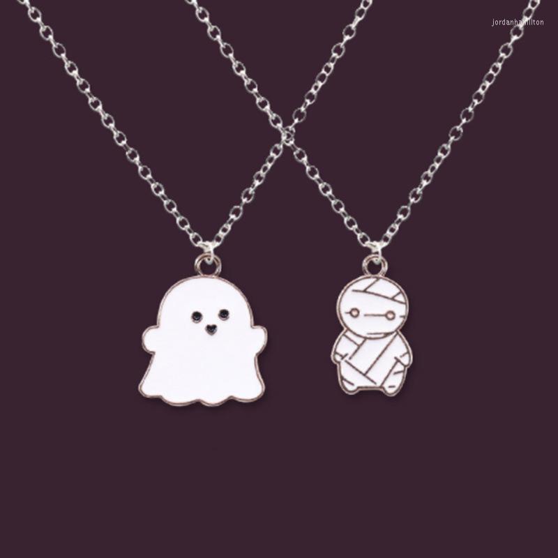 

Pendant Necklaces Cute Cartoon Ghost Friendship Couple For Korean Fashion Female Men Friend Lovely Mummy Jewelry