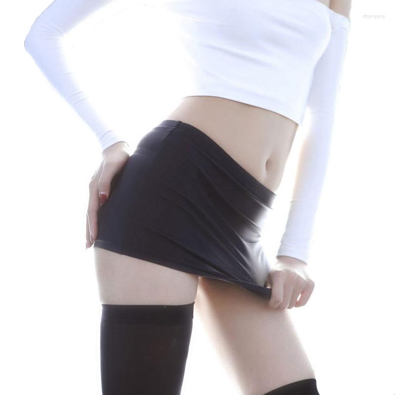 

Skirts Sexy Candy Color Tight Pencil Cute Skirt Low Rise Cosplay OL See Through Micro Mini Night Club Dance Erotic Wear F9, Pink