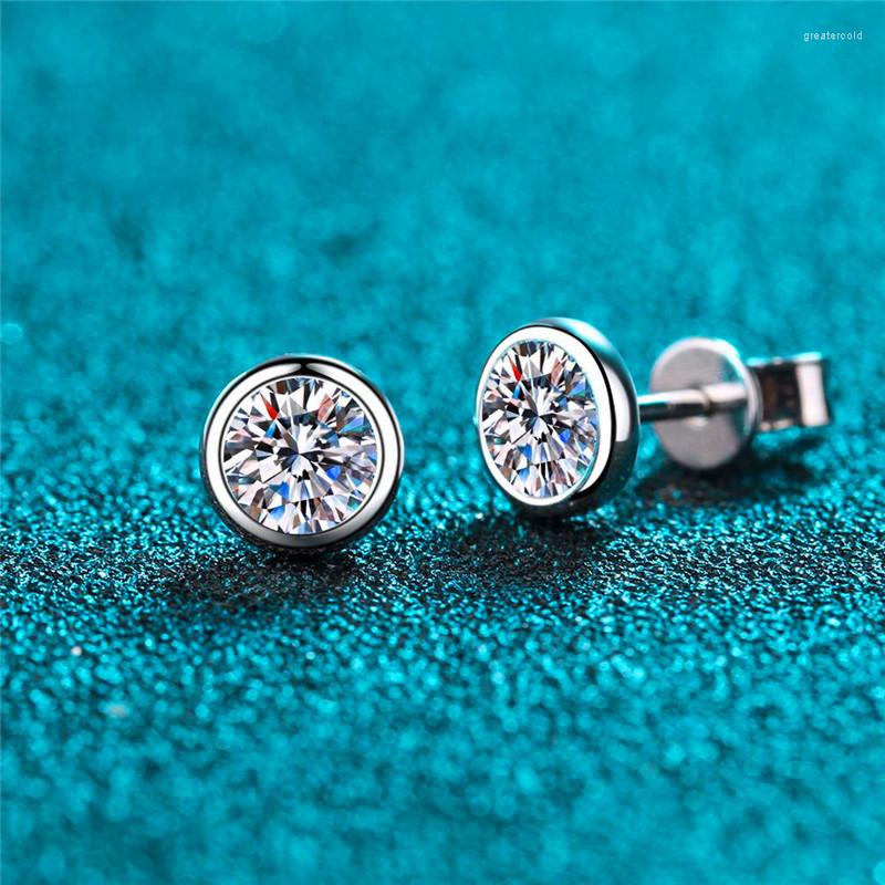 

Stud Earrings White Zircon Small Round Stone For Women Vintage Fashion Gold/Silver Color Female Luxury Crystal