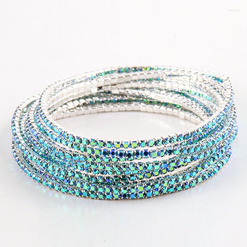 

Link Bracelets RH Fashion Multiple Styles Crystal 10pc Stretch Shine Women Jewelry Gift Drop