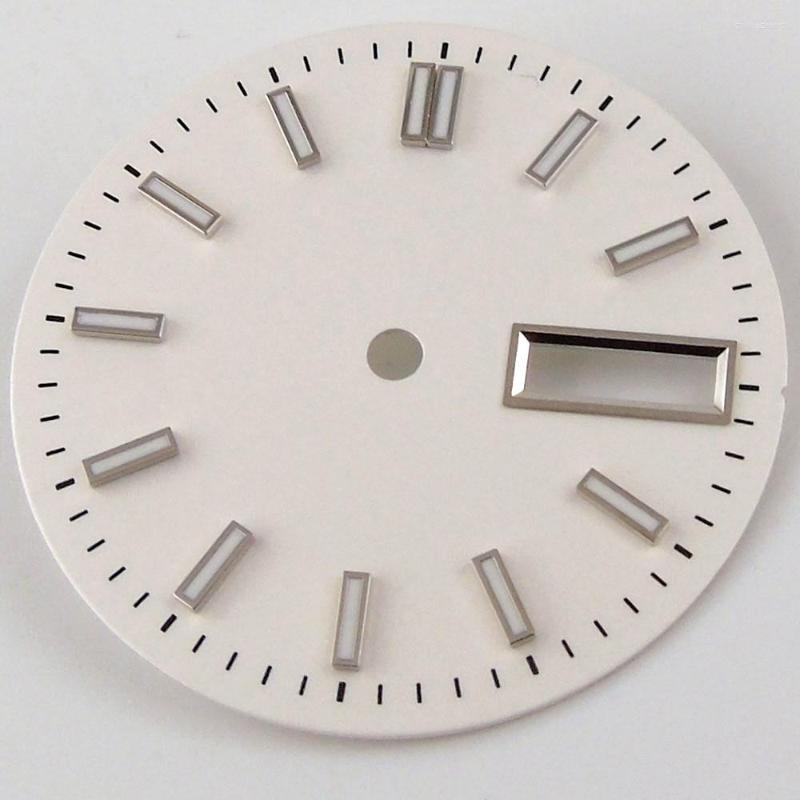 

Watch Repair Kits 29mm Sterile White Dial Luminous Hands Date Fit NH36A Movement