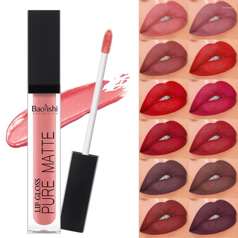 

Lip Gloss Red Brown Tint Velvet Matte Waterproof Long Lasting Non Stick Cup Lqiuid Lipstick Korean Women Lips Plumper Makeup, 20