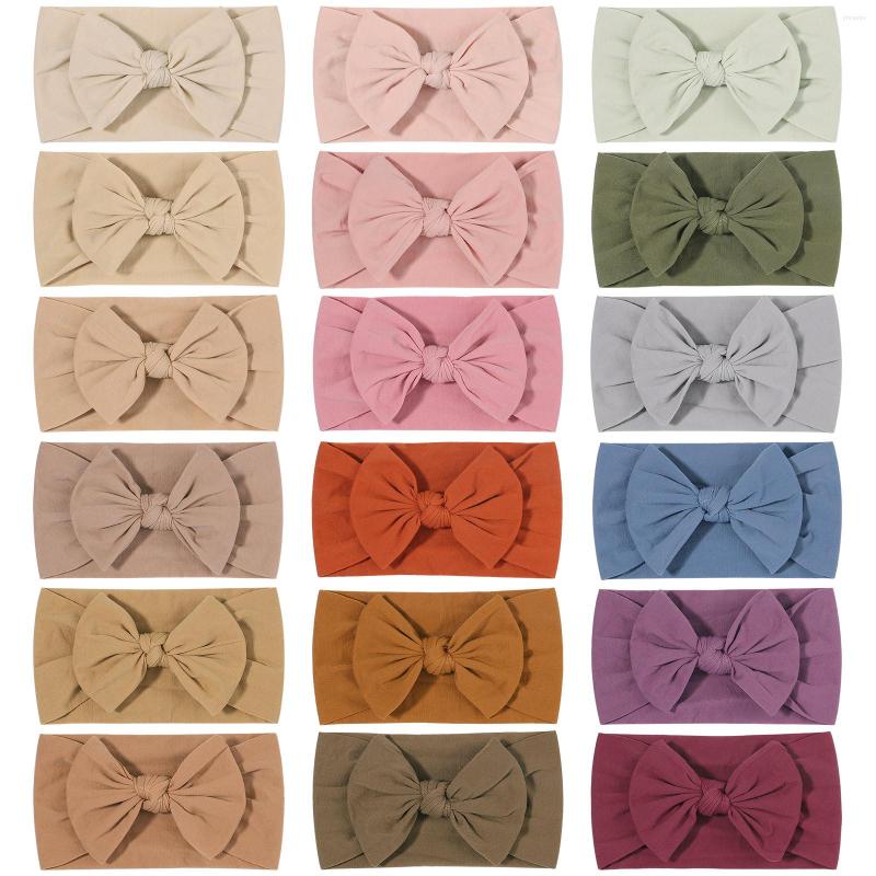 

Hair Accessories 1Piece 3.3'' Solid Color Kids Bows Headband For Girls Soft Nylon Wide Band Born Baby Gift Headwear, 44