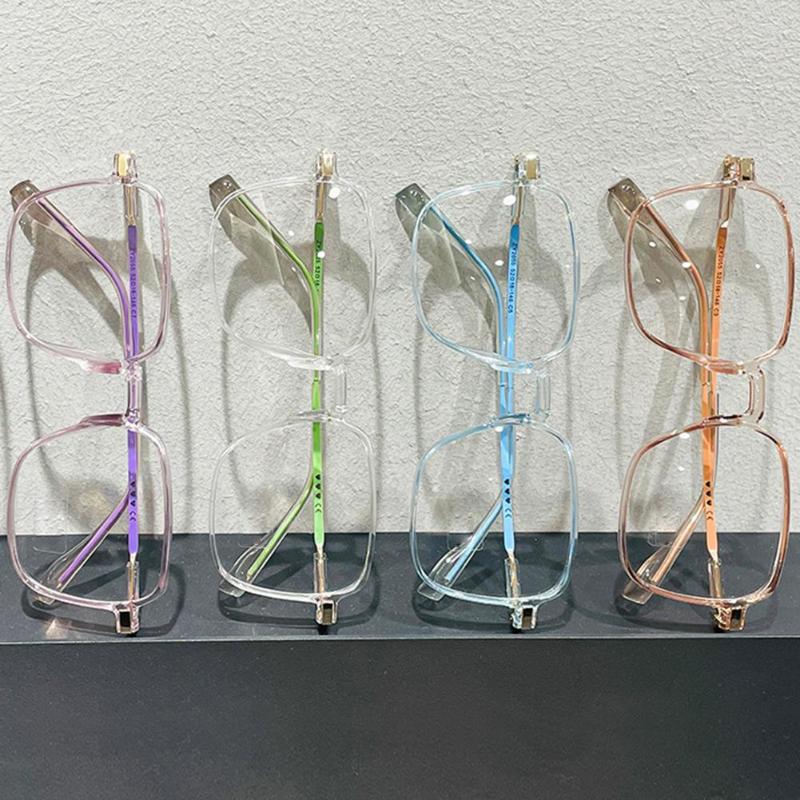 

Sunglasses 2023 Fashion Anti Blue Light Glasses Vintage Metal Frame Women Oversized Square Eyeglasses Computer Eyewear