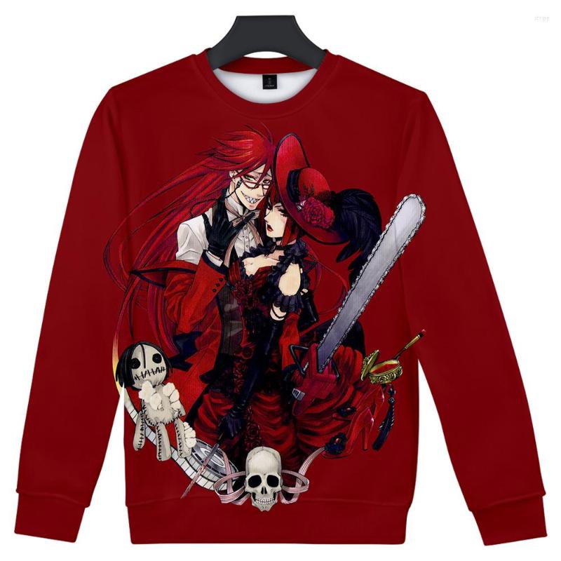 

Men's Hoodies Aikooki Fashion Black Butler Capless Men/Women Harajuku Casual Round Neck Anime Hoodie Sweatshirt, 3d5