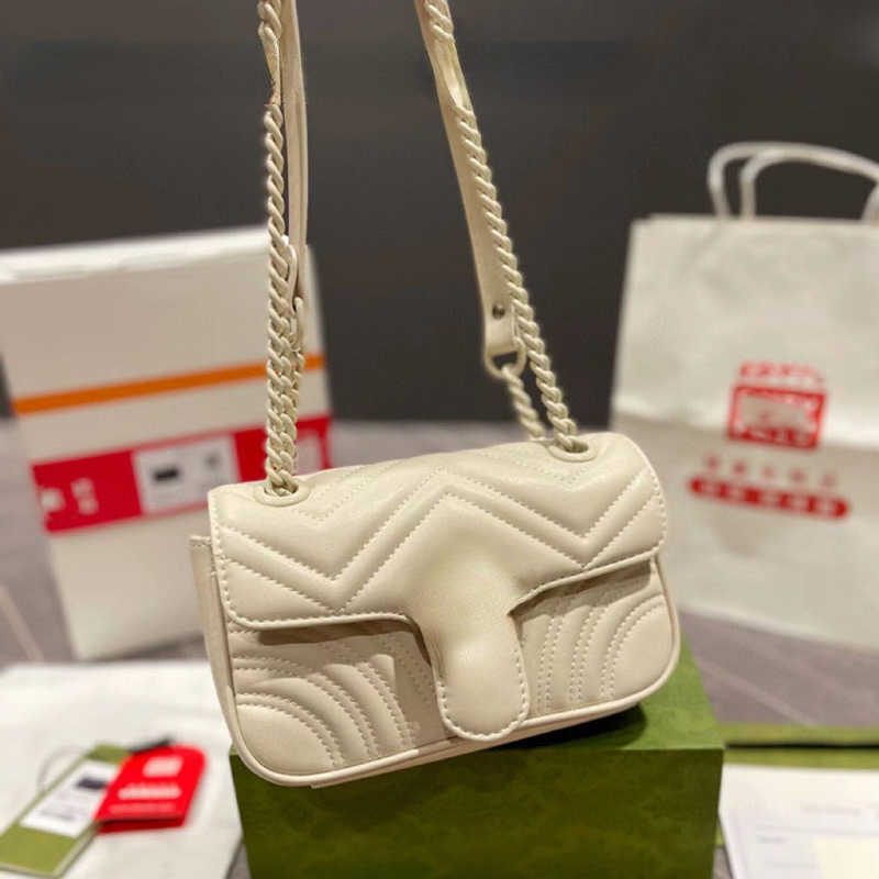 

Luxury Marmont designer women shoulder bag fashion crossbody bags messenger purse handbag leather 22cm, Blue 22cm