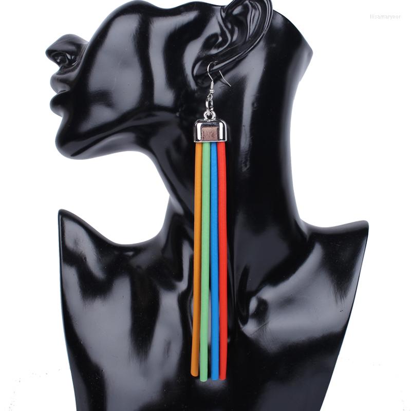 

Dangle Earrings YD&YDBZ Multicolor Rubber Long Tassel For Ladies Vintage Statement Earring Bohemia Wedding Accessories Jewelry Gift