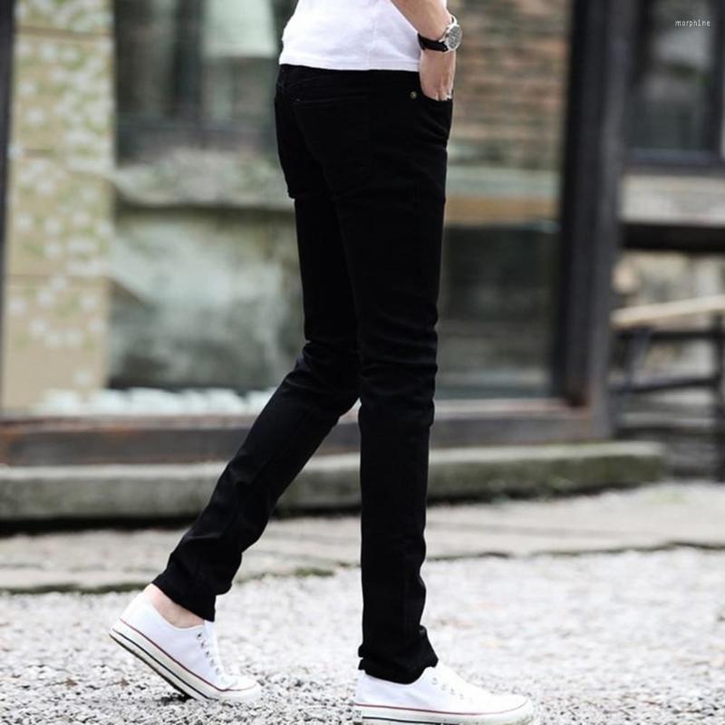 

Men's Jeans Dressing Up 3D Cutting Men Slim Fit Denim Long Trousers Daily Clothing, Black