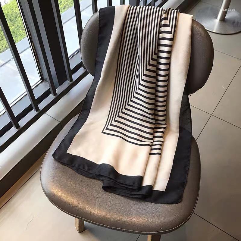 

Scarves 2023 Silk Autumn Winter Women Fashion Print Scarf Ladies Beach Big Size Cotton Shawl Headcloth