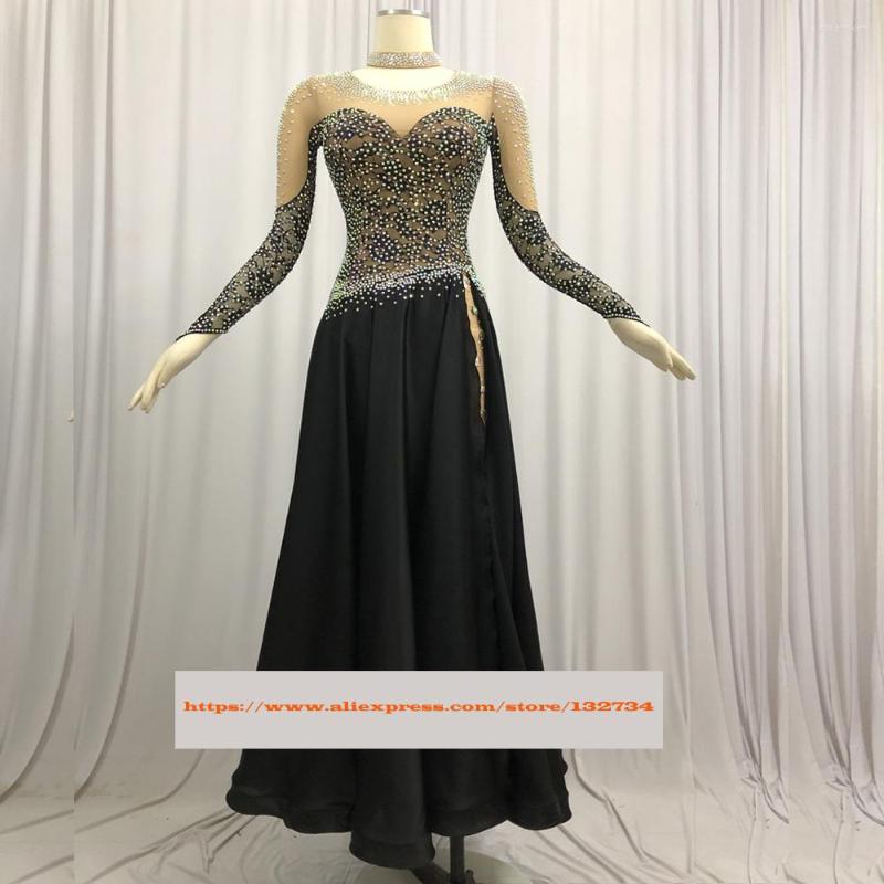 

Stage Wear Black Ballroom Competition Dance Dresses 2023 Arrival High Quality Adult Dancing Dress Standard Skirt Women, Picture color