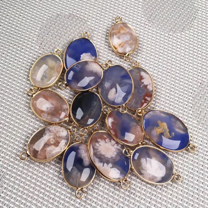 

Charms Irregular Shape Purple/Green Agates Pendant Reiki Healing Natural Stone Amulet DIY Jewelry Personality Gift Size 20x35mm