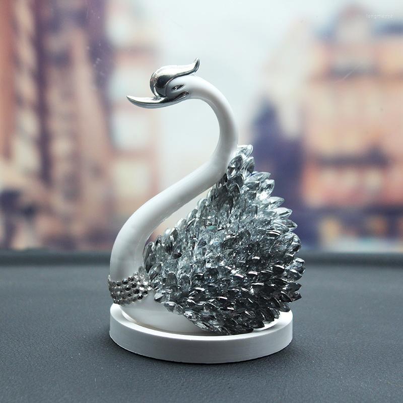 

Interior Decorations Car Decoration Creative Couples Swan With Crown Ornament Goddess Mounted Perfume Top Grade Beautif