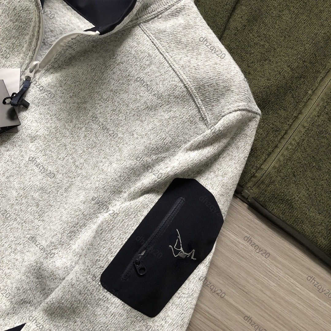 

Arc jacket designer windproof breathable jackets spring autumn stand collar shirt arm print badge zipper cardigan coat, Black