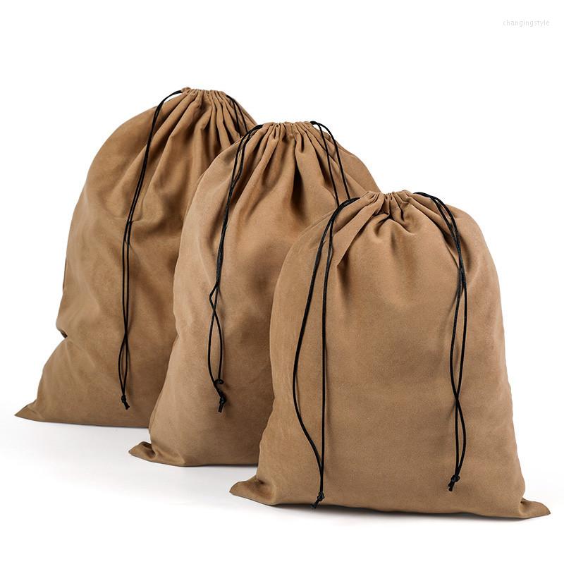 

Shopping Bags Suede Travel Drawstring Tote Bag Organizer For Underwear Toy Handbag, White 32x40