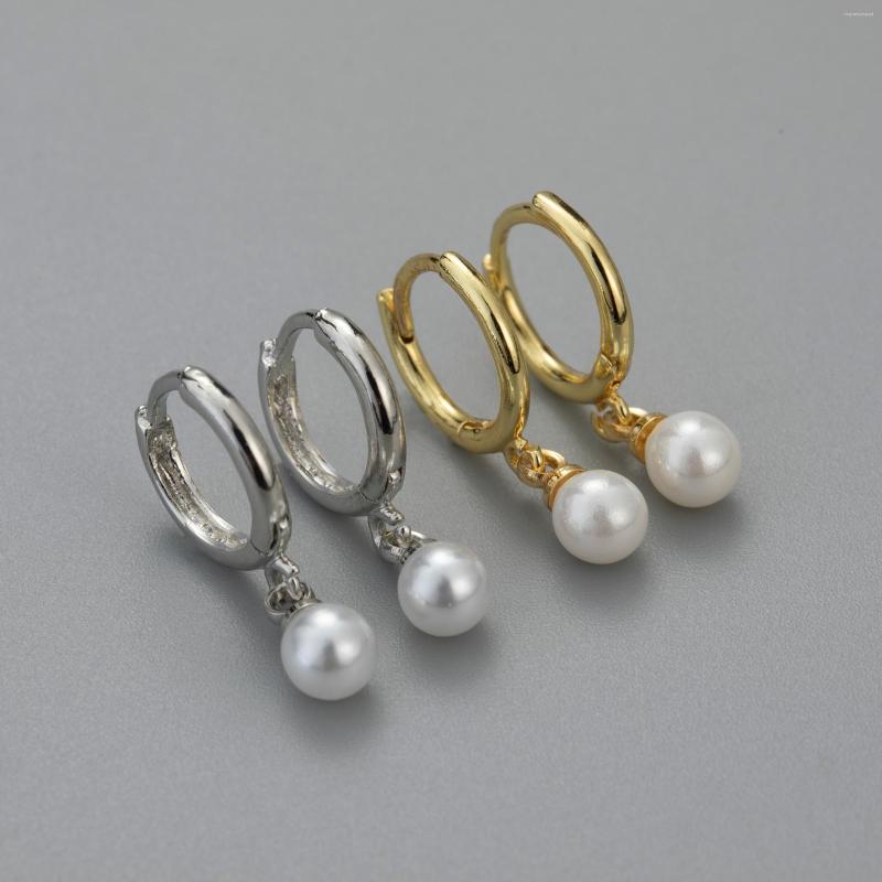 

Hoop Earrings Fashion Baroque Pearl Unusual Cute Small Round Hanging For Women Wendding Jewelry 2023