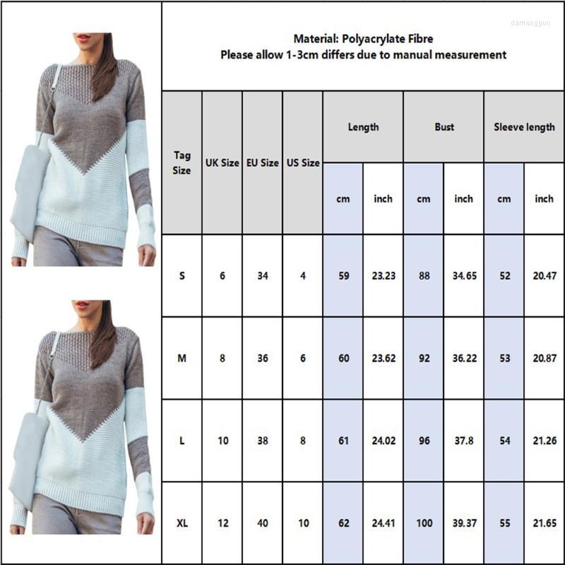 

Women's Sweaters Women's Hollow Out Round Neck Women Sweater Top Long Sleeve Patchwork Ladies Knitted Tops Autumn Winter Casual Fashion, Green