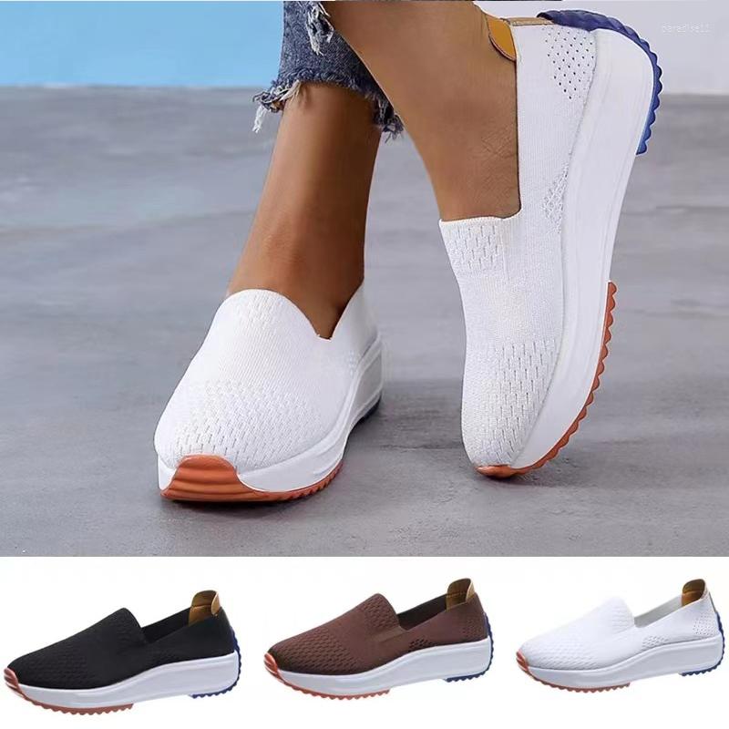 

Dress Shoes Women Knitted Comfortable Casual Plus Size Slip-on, Black