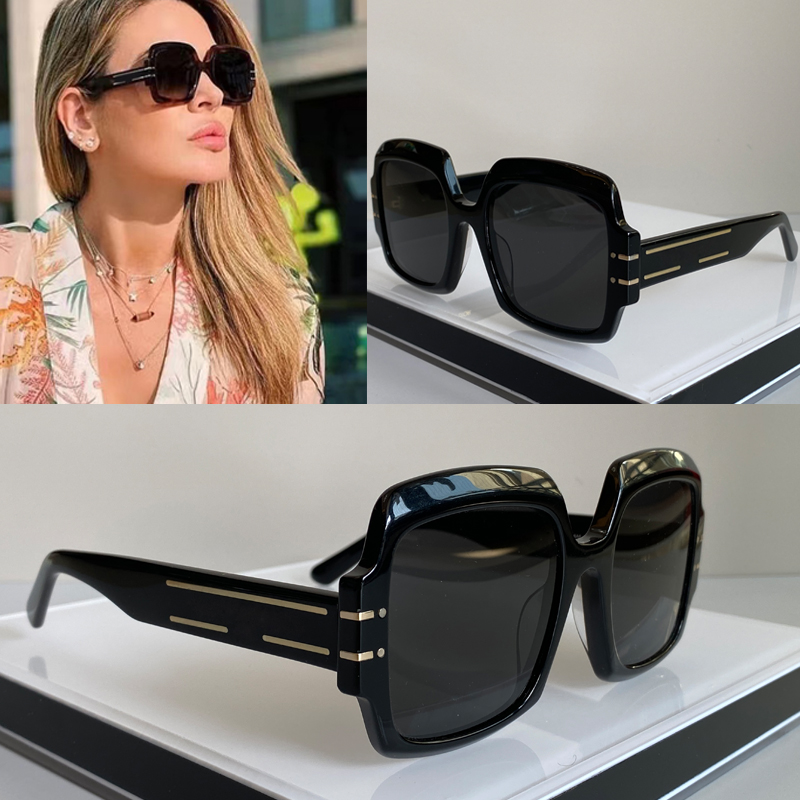 

hot vintage ladies designer Sunglasses For women men style Anti-Ultraviolet Retro Plate Big Square large Frame eyewear with for all kinds of faces cool Eye sun glasses