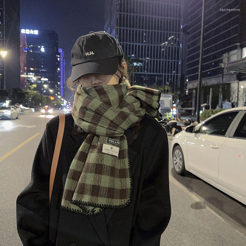 

Scarves 2023 Winter Scarf Women Cashmere Shawls Thick Wraps Long Blanket Letter Print Pashmina Bufandas Female Foulard