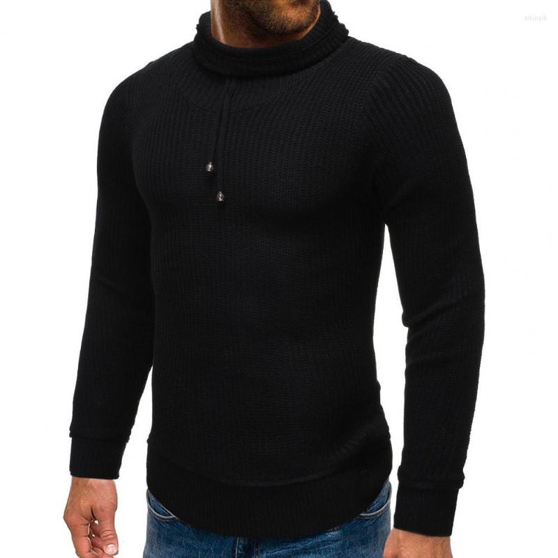 

Men's Sweaters Men Sweater Soft Long Sleeves Thermal Winter Male Clothes, Black