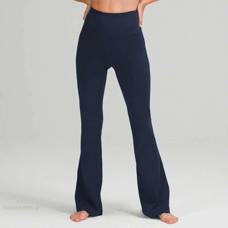 

Lu-088 Groove Fitness Gym Women Yoga Pants Elastic Wide Leg Flare Leggings High Waist Thin Summer Flare Pant good top, #001
