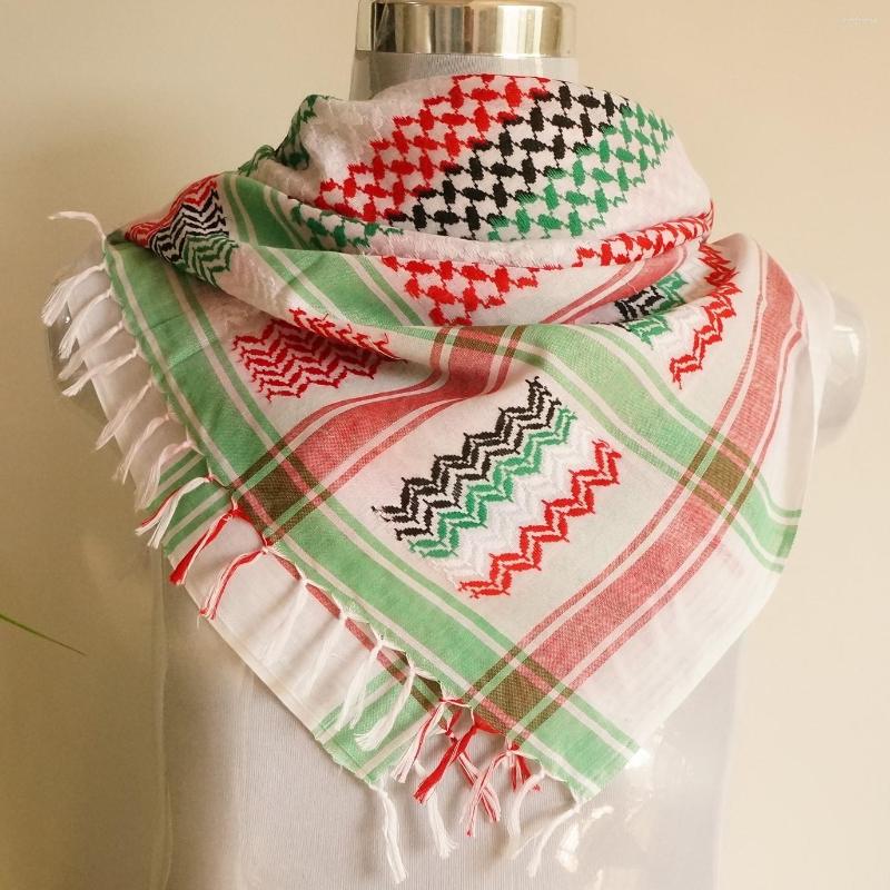 

Scarves Retro Geometric Wavy Arab Men Winter Military Keffiyeh Windproof Scarf Muslim Hijab Jacquard Square Shawl