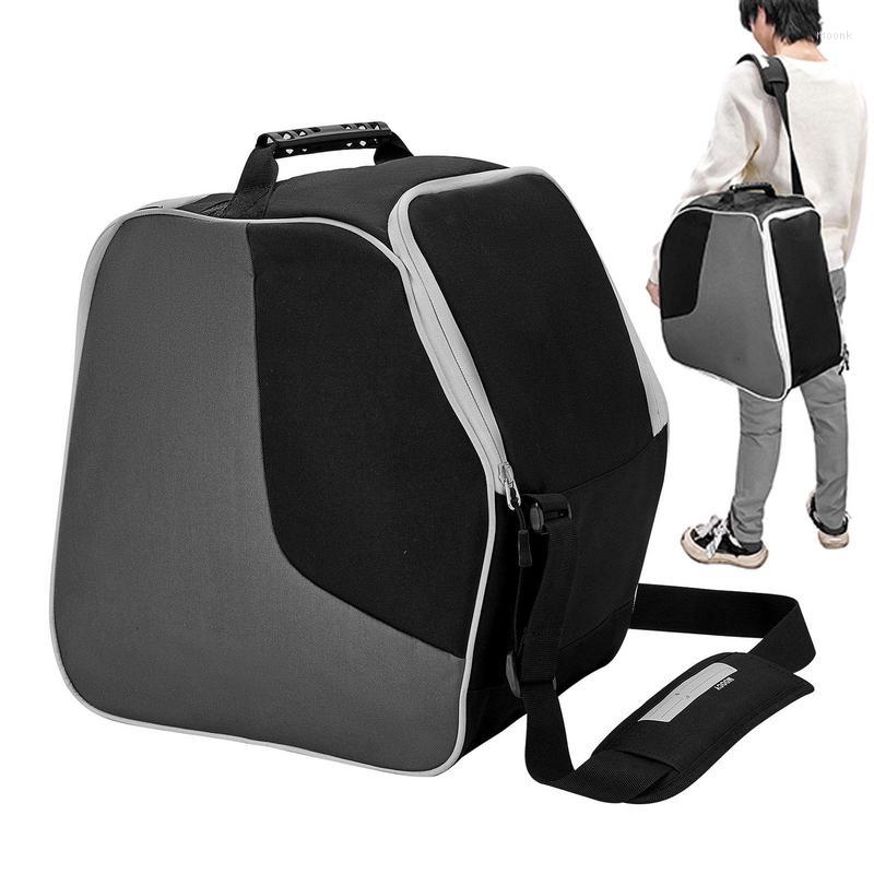 

Outdoor Bags Durable Ski Snow Boots Bag Snowboard Excellent For Travel Waterproof 600D Oxford Cloth Men Women Gear, Black