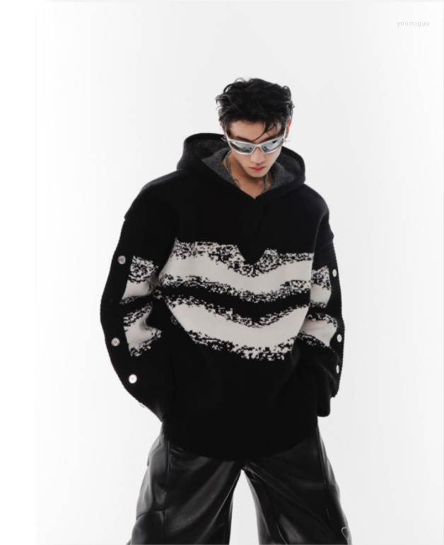 

Men's Sweaters J12243 Fashion Men's 2023 Runway Luxury European Design Party Style Clothing, Picture shown