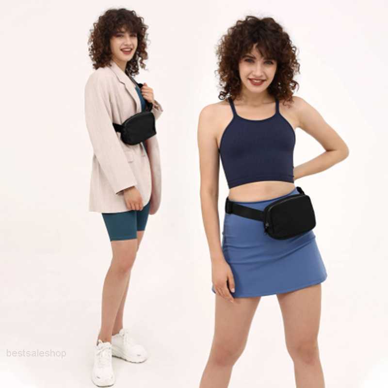 

New and lu-07 belt bag official models ladies sports waist bags outdoor messenger chest 1L Capacity with brand good top, 01