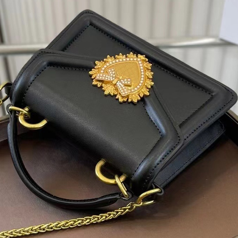 

Fashion Designer Shoulder Bags Hand bag Women Leather Cross Body Purse Hardware Chain dg Handbags Messenger 8 colors 19x12cm, Red