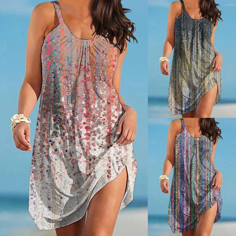 

Casual Dresses Women Summer Elegant O Neck Dress Lace Up V Maxi For Cinched Waist T Shirt Knee Length, Black