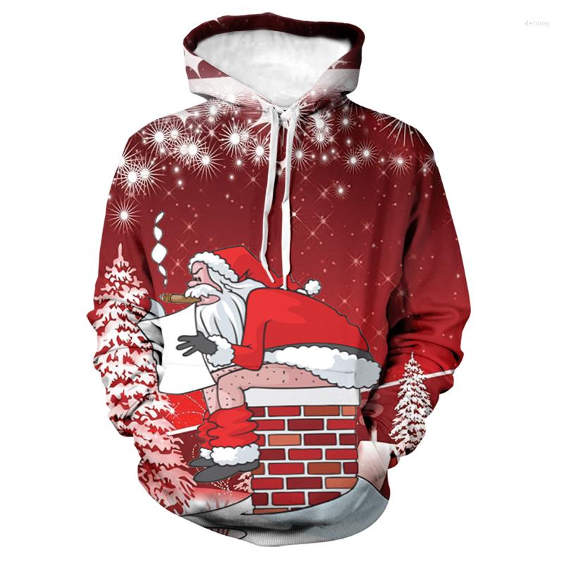 

Men' Hoodies Christmas Trendy Funny Clothing Men Hoodie Cartoons Immoral Santa Street Casual Oversized Sweatshirt Couple Thin Pullover 5XL, Aw997