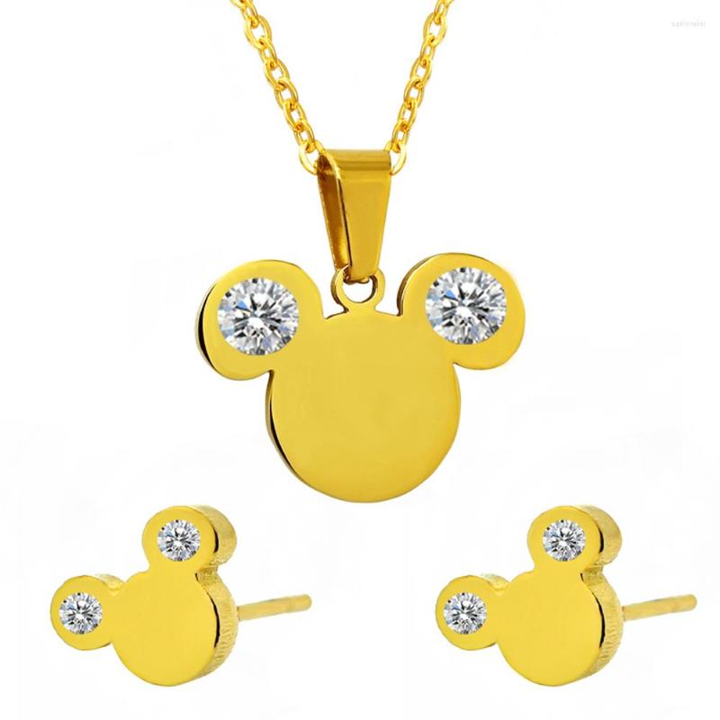 

Necklace Earrings Set ERLUER European And American Fashion Pendant Austrian Crystal Zircon For Womens To Create A Jewelry, Picture shown