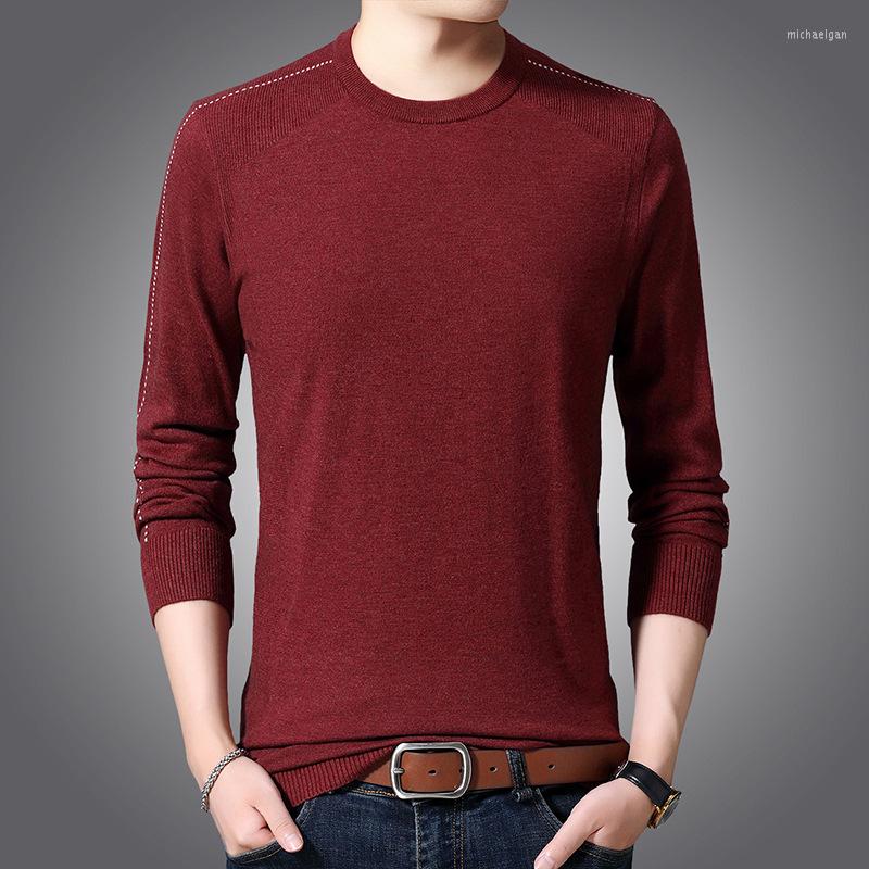 

Men's Sweaters 2023 Solid Color Knitted Loose Mens Spring And Autumn Round Collar Long Sleeve Pullovers Casual Male 3XL, Green
