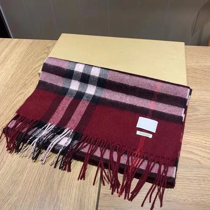 

BUR Designer Scarf Mens Womens Luxury Scarves Autumn and Winter Warm Outdoor Fashion Plaid Scarfs 12Colors Top Optional Exquisite size 180cm