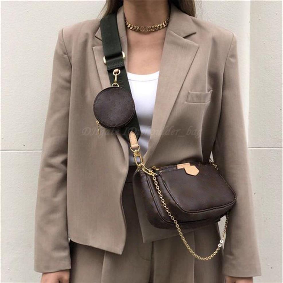 

Wallets Shoulder Crossbody Bag Handbag Square Three in One Flap Chain Slot Pocket Bags Backpack Round Coin Purse Zipper Tote 2021 2699, Style