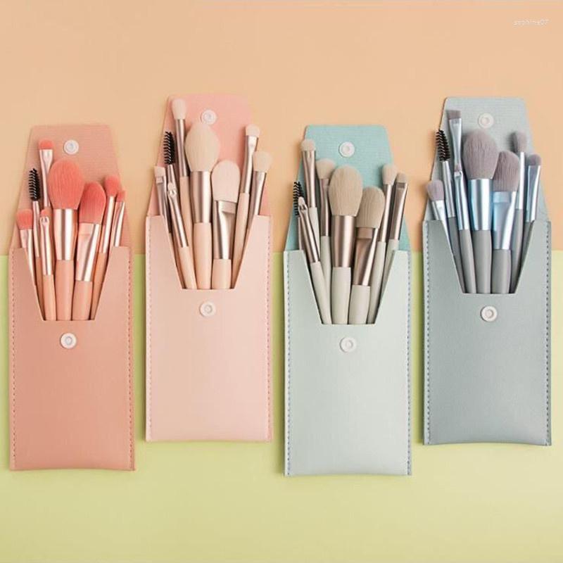 

Makeup Brushes 8pcs Powder Foundation Eyeshadow Eyebrow Cosmetics For Face Fan Make Up Brush Set Brochas Maquillaje