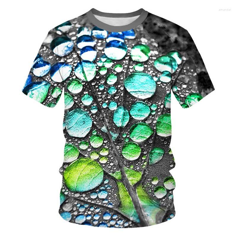 

Men's T Shirts 2023 Men's T-shirt Summer Drops Of Water Street Style 3D Print Tops Fashion Casual Shirt Men O-neck Short Sleeve, Nt-1001