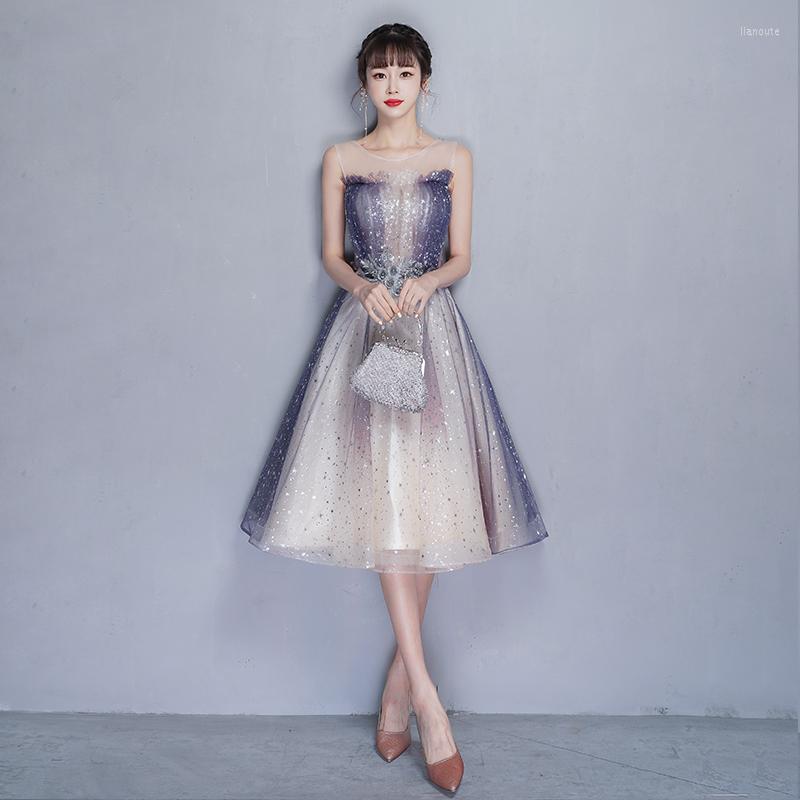 

Ethnic Clothing Mesh Embroidery Flower Cheongsam Bling Sequins Bridal Wedding Dresses Gown Round Collar Qipao Bandage Pleated Vestidos