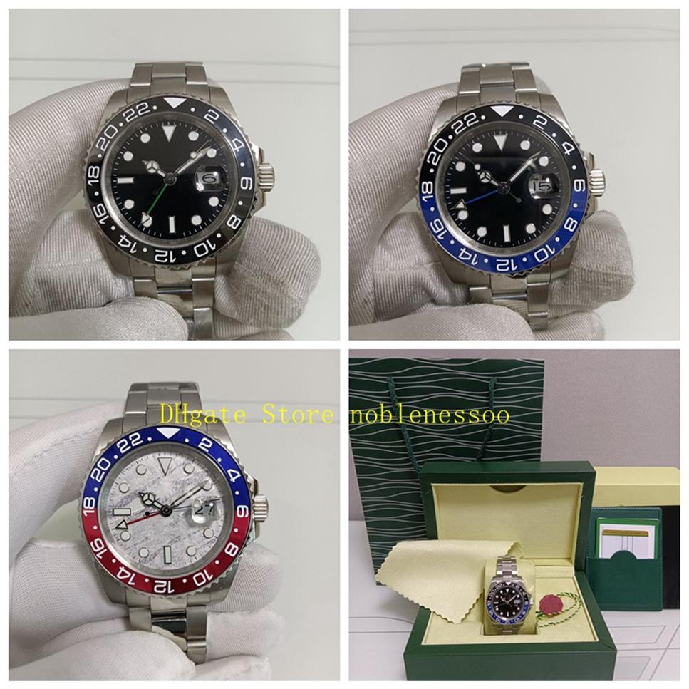 

6 Style Real Po With Original Box Watches Men's II Batman 116710BLNR Blue Black Ceramic 40mm 116710 Stainless Steel Bracel238J, 01