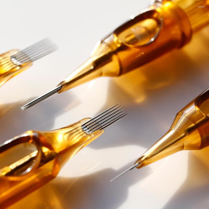 

Tattoo Needles Cartridge Needle 10PCS M1 Professional Safety Disposable Semi Permanent Eyebrow Makeup For Machines Pen