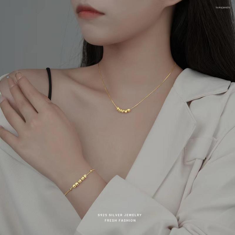 

Link Bracelets Fashion Transfer Beads Bracelet For Women Female Golden Luxury Party And Anniversary Gift Jewelry Wholesale