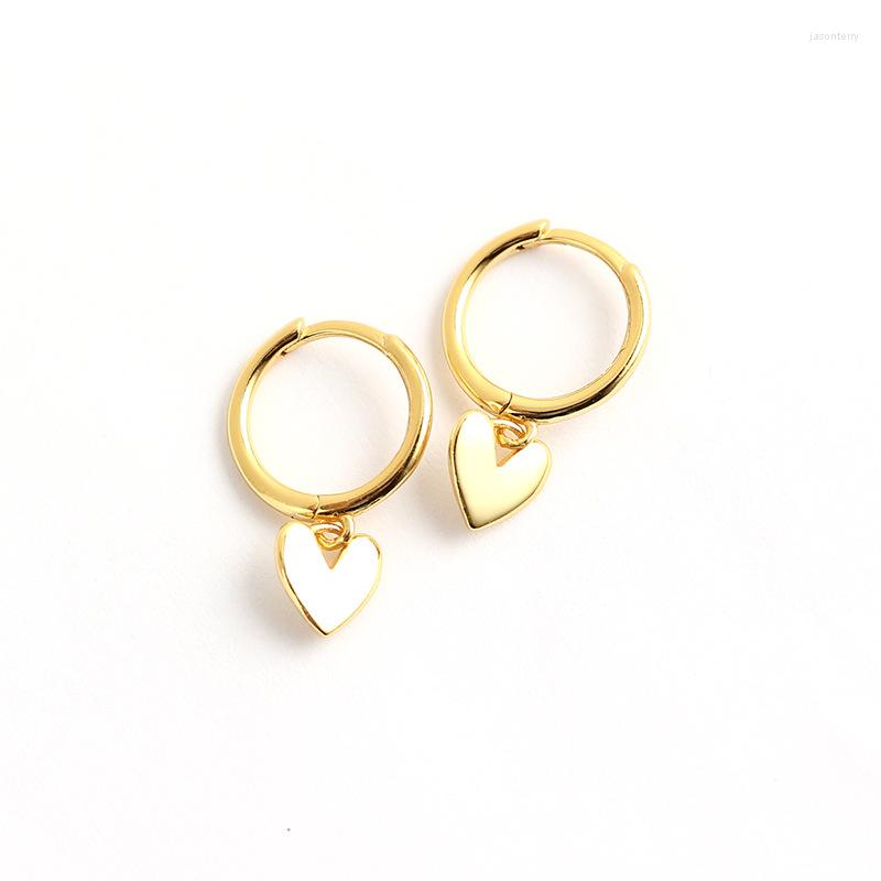 

Hoop Earrings Pendientes Mujer Simple Heart For Women Girls Korean INS Cute Earring Kolczyki Party Jewelry