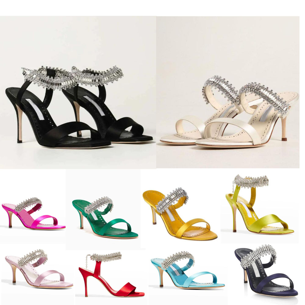 

Elegant brand Parinasan sandals patent leather mule with crystal lace anti-skid high-heeled slippers Summer ladies show sexy charm EU35-43