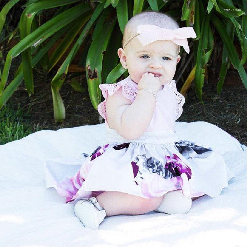 

Girl Dresses Lace Toddler Infant Kids Baby Dress Blue Floral Ruffle Girls Summer Briefs Outfits Casual Children Clothing, Girls dress 80