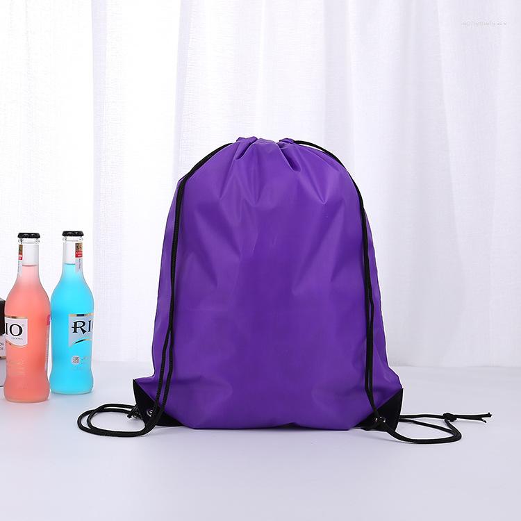 

Shopping Bags 2023 Portable Sports Bag Thicken Drawstring Belt Riding Backpack Gym Shoes Clothes Backpacks Waterproof, Black