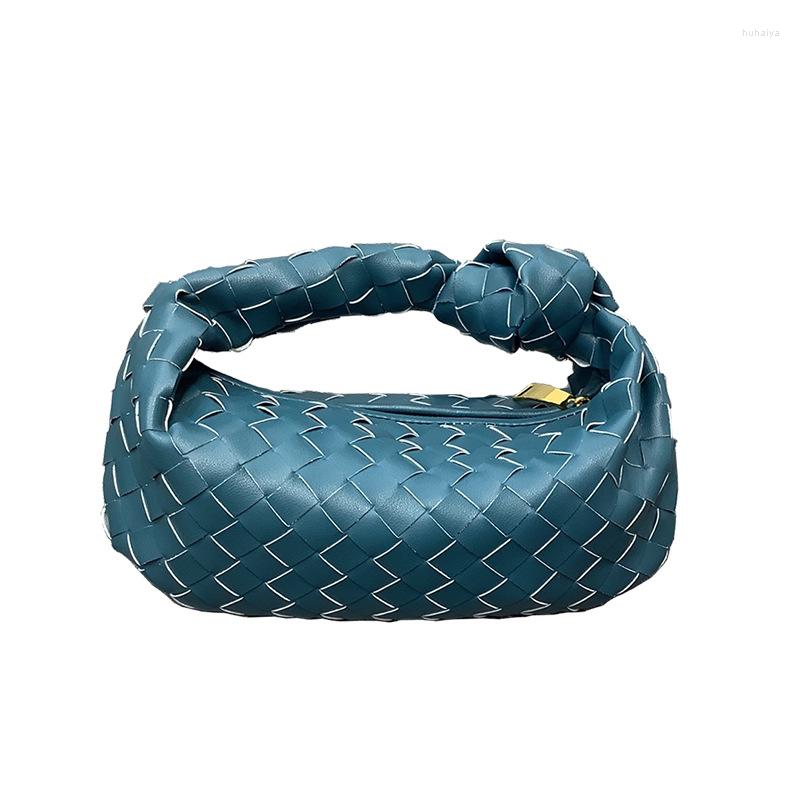 

Evening Bags Quality Genuine Cow Leather Purses And Handbags For Women 2023 Designer Underarm Shoulder Bag Weave Female Luxury Top Handle, White