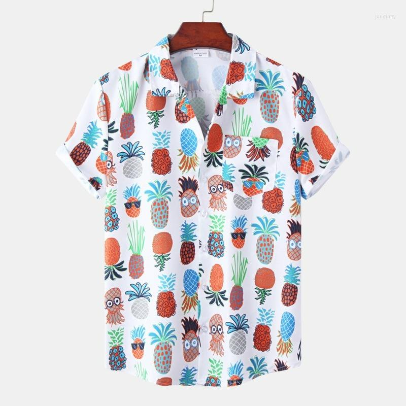 

Men's Casual Shirts Camisas Para Hombre 2023 Summer Men's Print Trend Shirt Cardigan Short Sleeve Top Clothing, A02